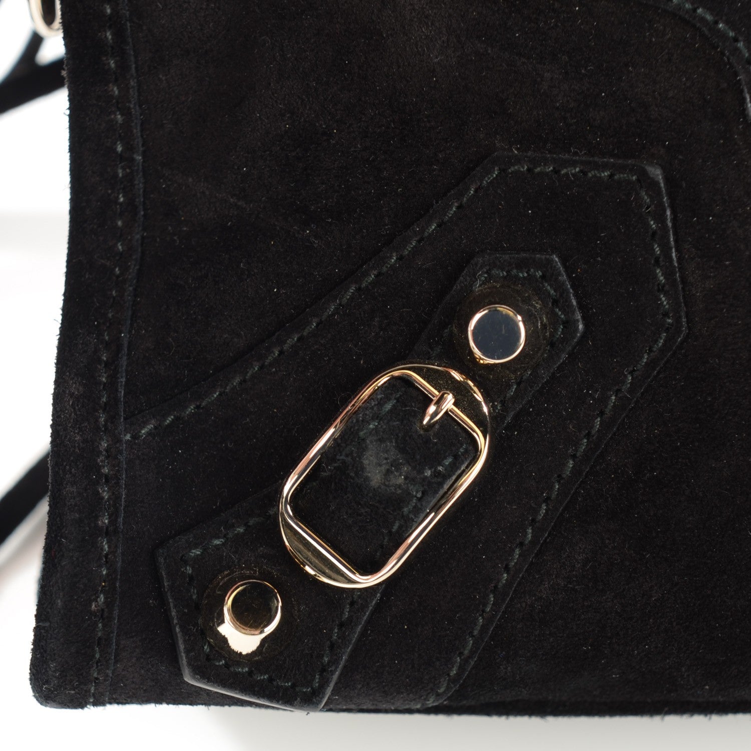 Balenciaga Baby Daim Suede Classic Gold Hardware Mini City Black 11 of 11
