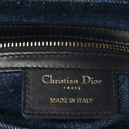 Christian Dior Denim Oblique Jacquard Saddle Bag With Strap Blue 6 of 12