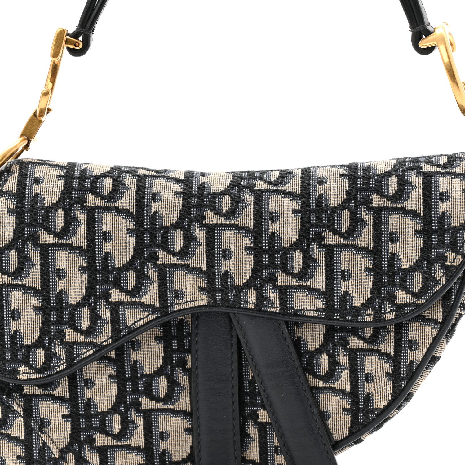 Christian Dior Oblique Mini Saddle Bag Blue 8 of 10