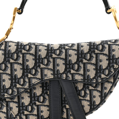 Christian Dior Oblique Mini Saddle Bag Blue 8 of 10