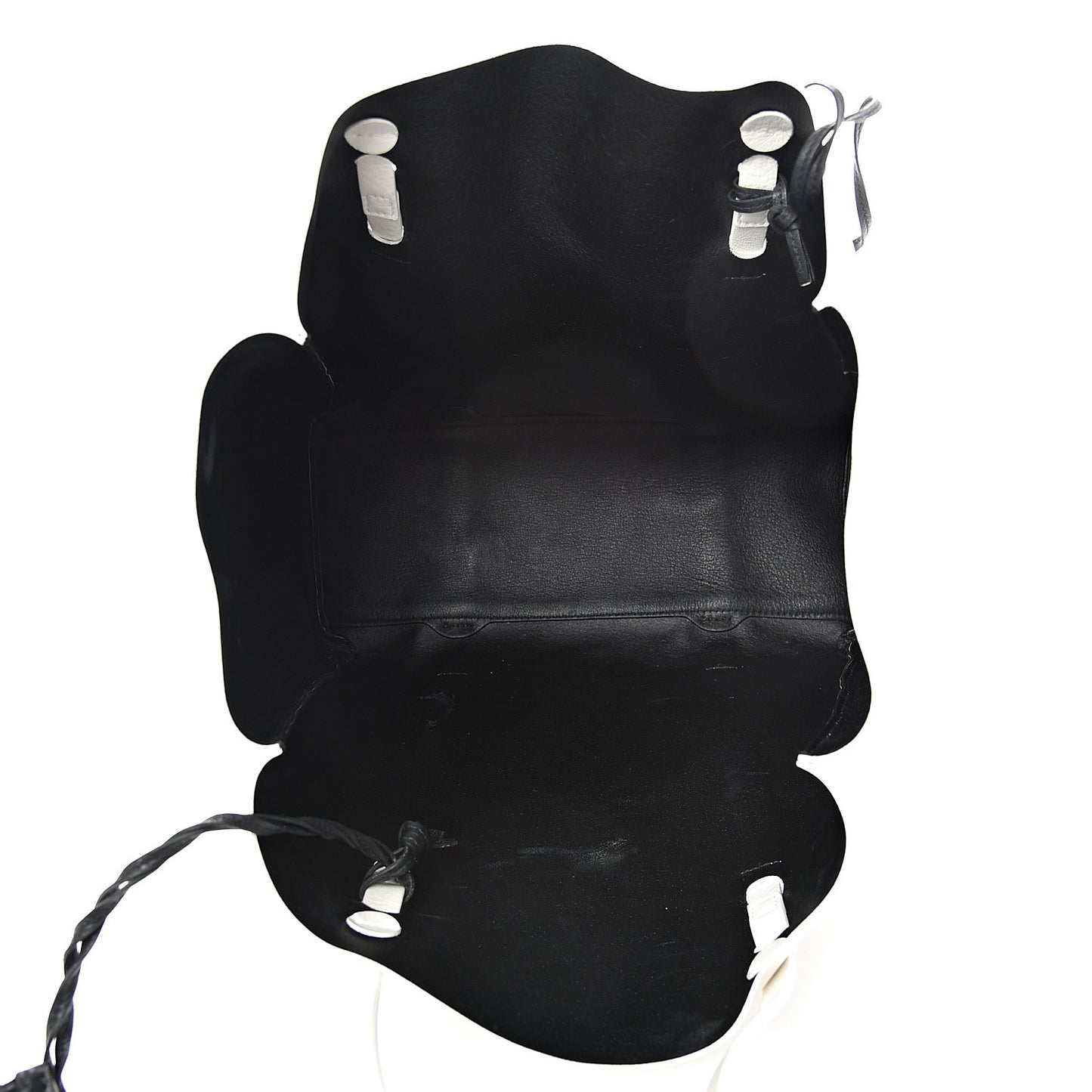 Smooth Calfskin Double Sided Small Everyday Tote Optic White Black