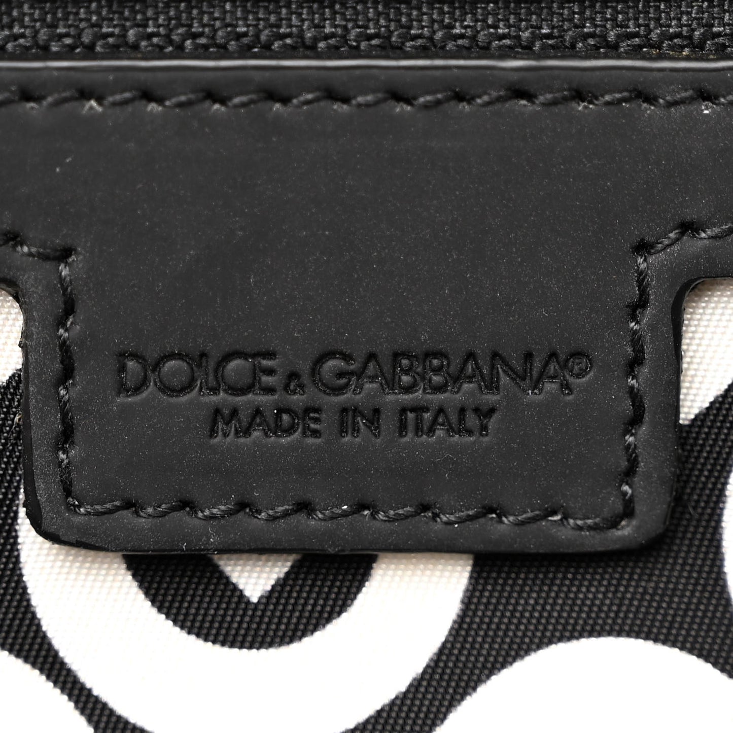 Neoprene Millennials Logo Waist Bag Black White