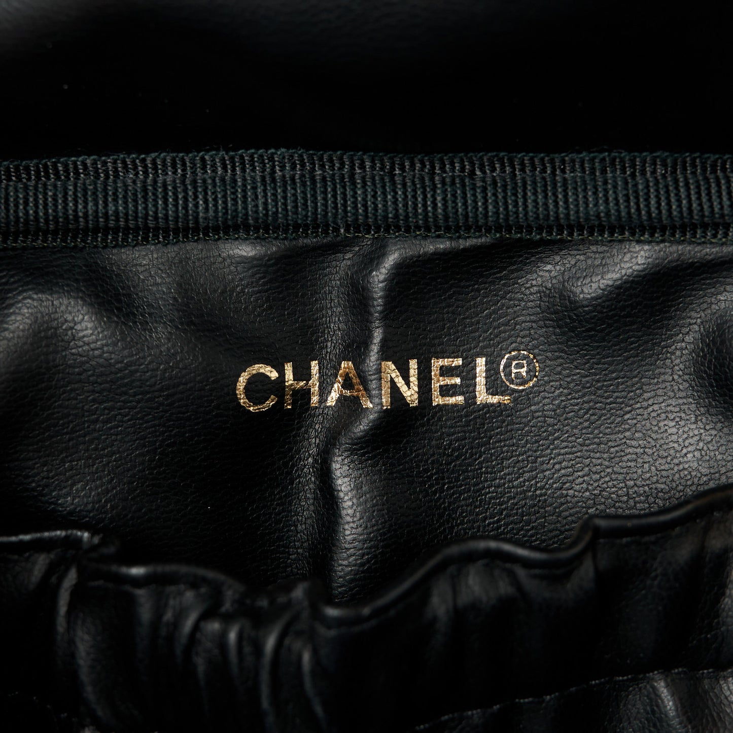 Lambskin Vanity Cosmetic Case Black