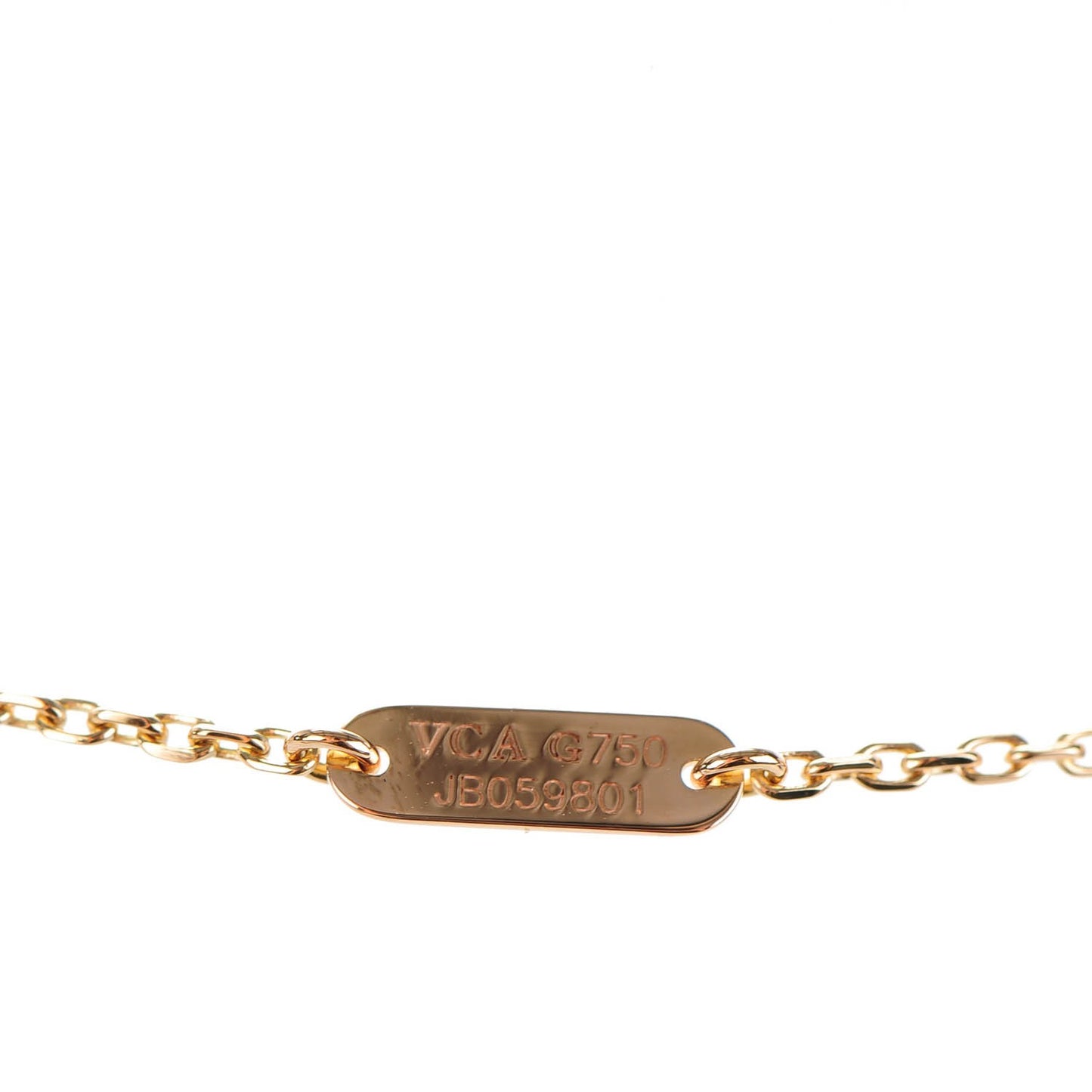 18K Rose Gold Vintage Alhambra Pendant Necklace