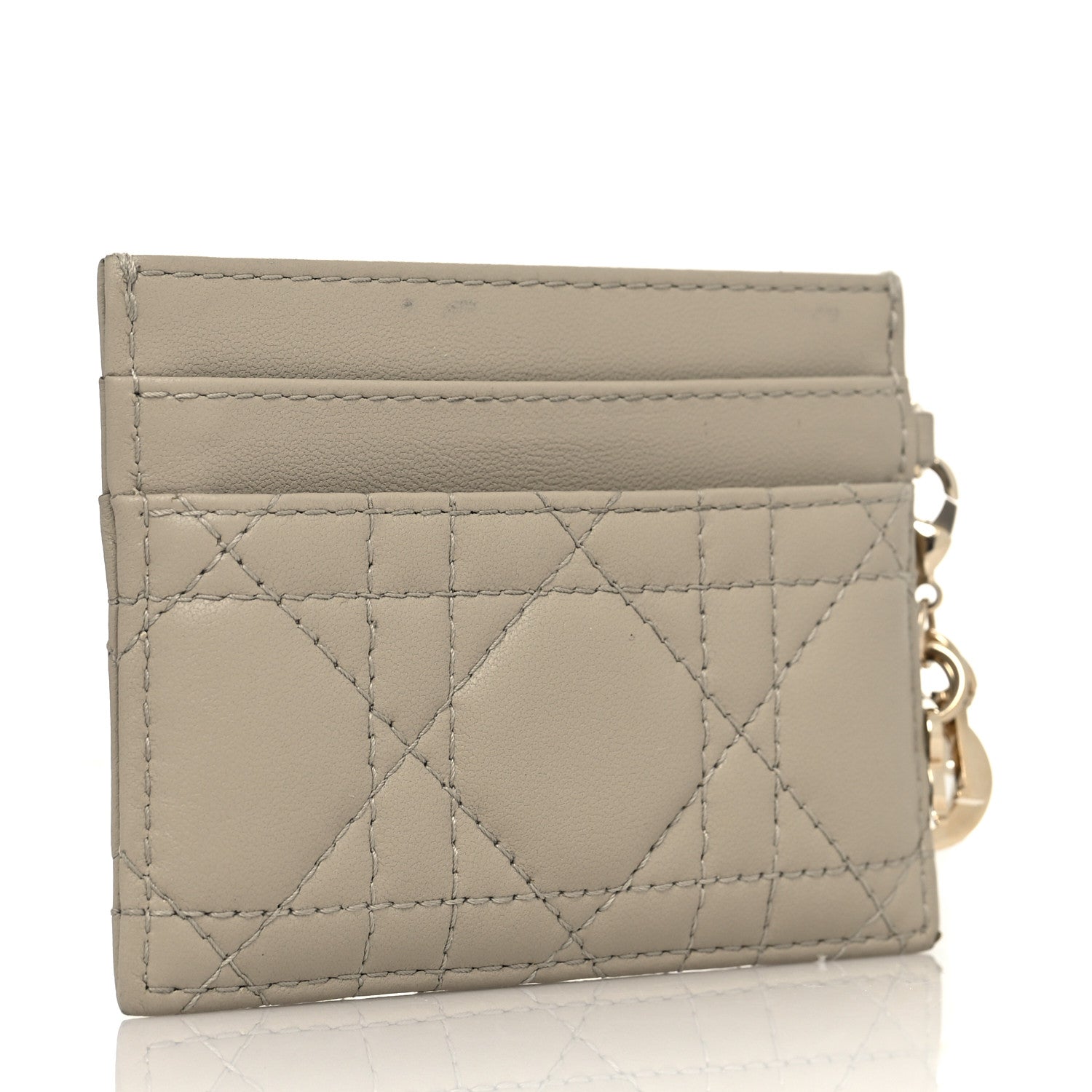 Christian Dior Lambskin Cannage Lady Dior Five-Slots Card Holder Beige 3 of 10