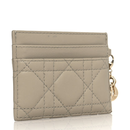 Christian Dior Lambskin Cannage Lady Dior Five-Slots Card Holder Beige 3 of 10