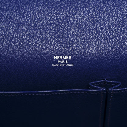 Hermes Taurillon Clemence Jypsiere 28 Bleu Electrique 6 of 13