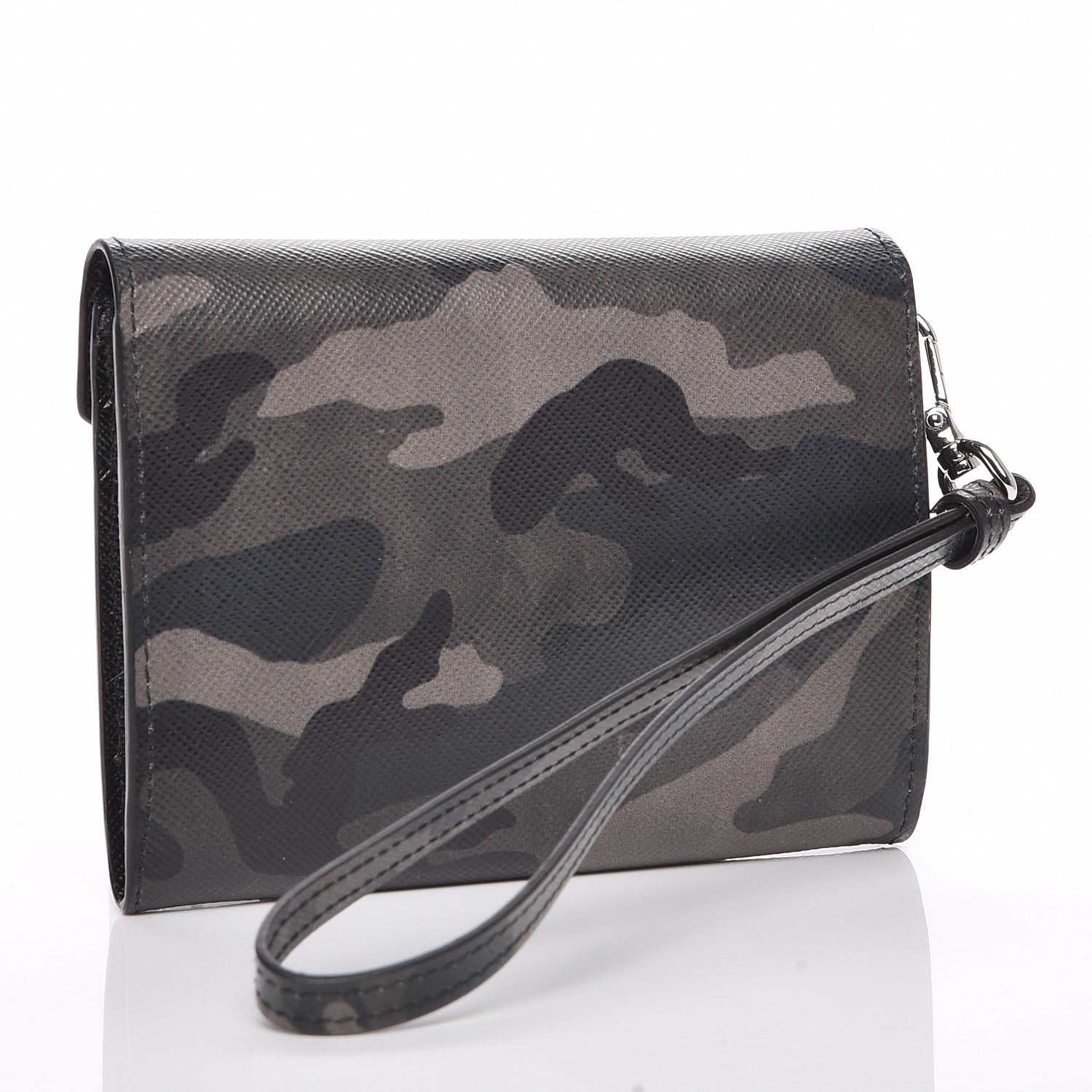 Prada Saffiano Camouflage Print Wristlet Wallet Marmo Dis Camouflage 3 of 7