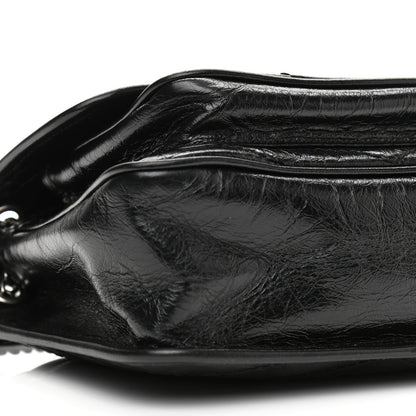 Saint Laurent Crinkled Lambskin Matelasse Monogram Baby Niki Chain Satchel Black 11 of 13