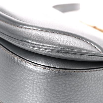 Gucci Metallic Calfskin Medium New Bamboo Top Handle Bag Silver 12 of 17