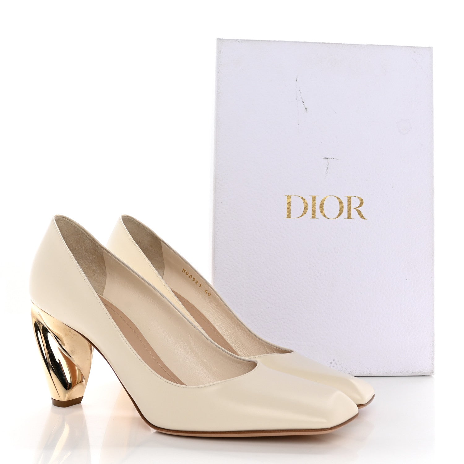 Christian Dior Soft Calfskin Rhodes 80mm Pumps 40 Off White 13 of 13