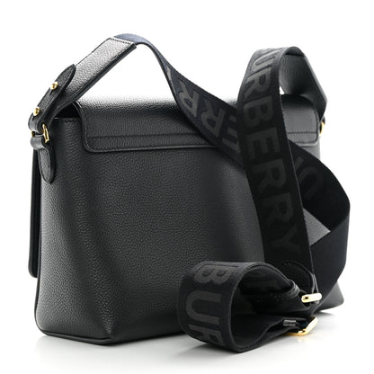 Burberry Grainy Calfskin Vintage Check Note Crossbody Bag Black 3 of 15