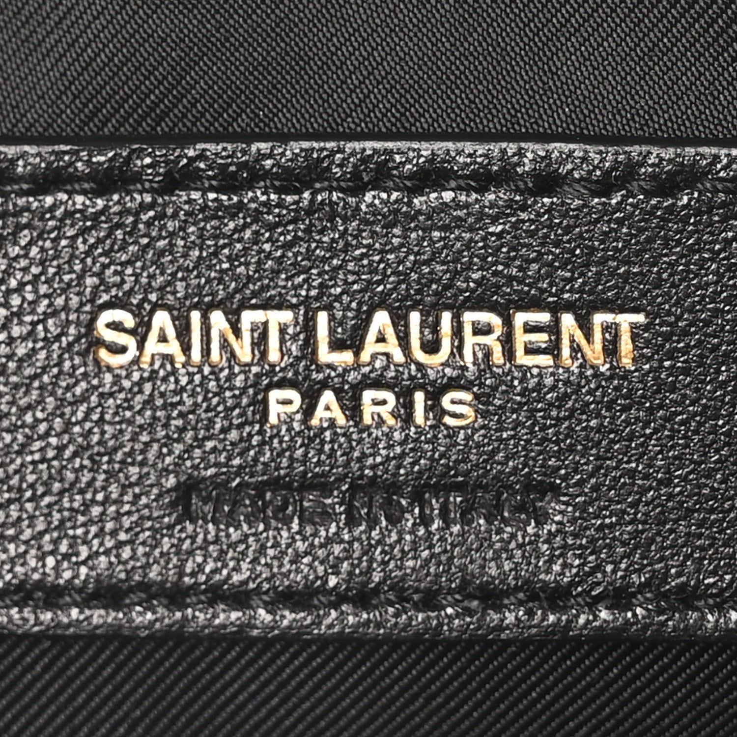 Saint Laurent Lambskin Quilted Gaby Cosmetic Pouch Black 6 of 10