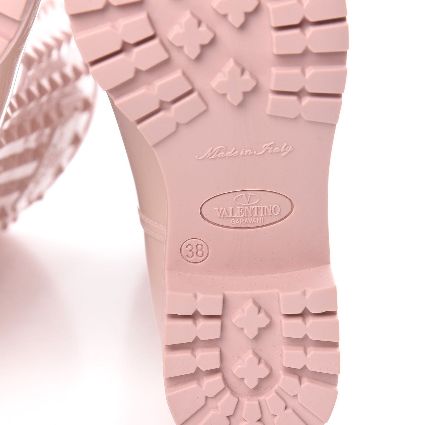 Rubber Rockstud Short Rainboots 38 Water Rose
