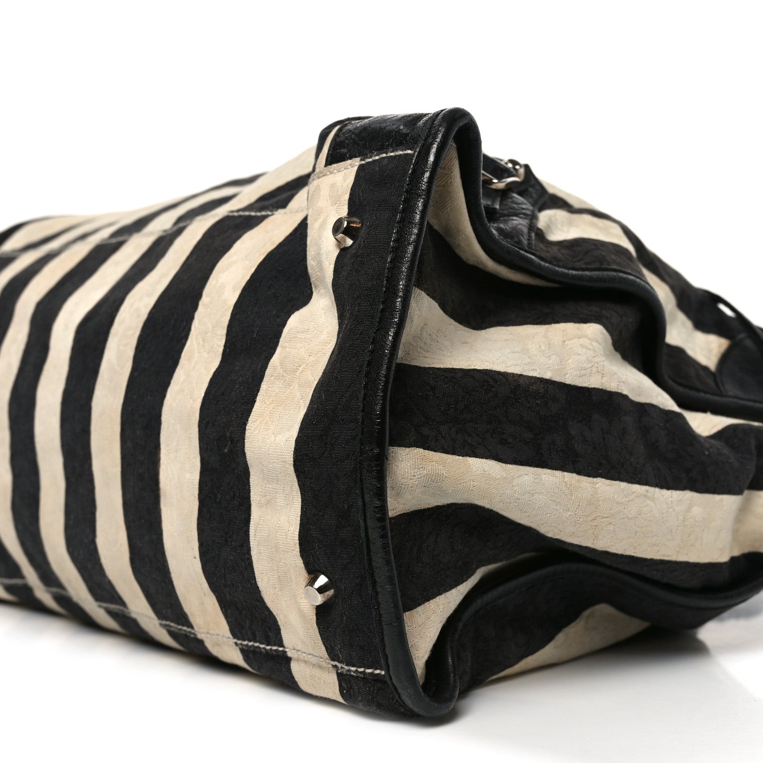 Balenciaga Chevre Damask Stripe Work Black 10 of 11