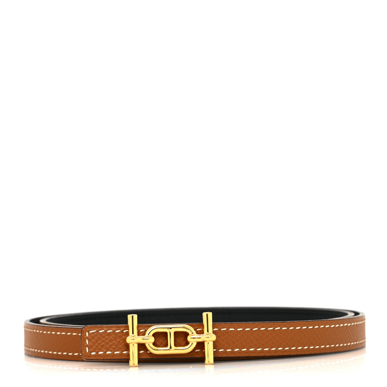 Hermes Swift Epsom 13mm Ancre Belt 75 Black Gold 1 of 7