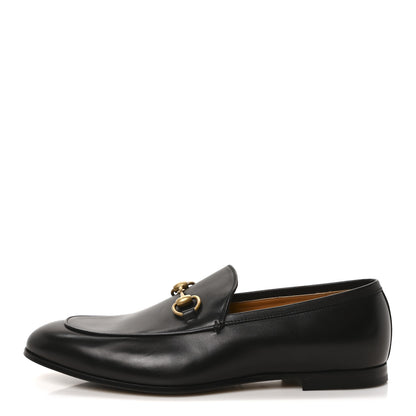Gucci Betis Glamour Calfskin Horsebit Mens Jordaan Loafers 8.5 Black 1 of 9