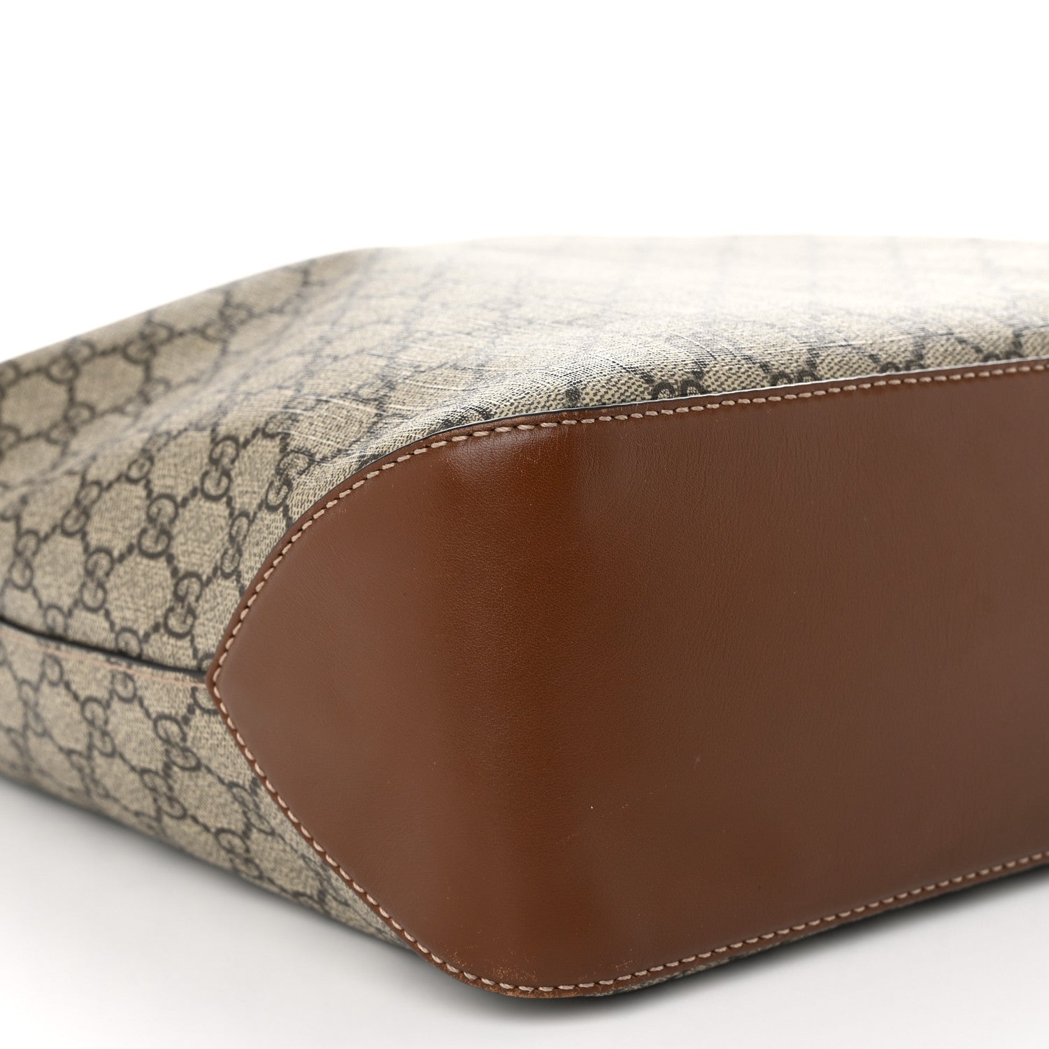 Gucci GG Supreme Monogram Large Linea A Hobo Light Brown 9 of 12