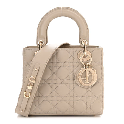Christian Dior Lambskin Cannage Small My ABCDior Lady Dior Hazelnut 1 of 10