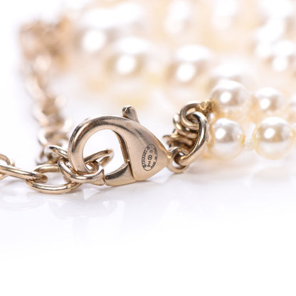 Chanel Pearl Multi Strand Short Necklace Gold 5 of 6