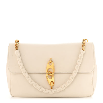 Tom Ford Calfskin Medium Clip Shoulder Bag Chalk 1 of 15