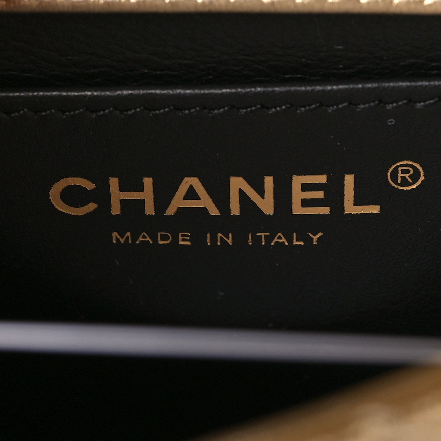 Chanel Metallic Lambskin Quilted Mini CC Crystal Logo Chain Flap Gold 6 of 11
