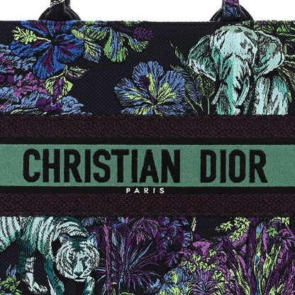 Christian Dior Canvas Embroidered Medium Toile de Jouy Voyage Book Tote Blue Multicolor 8 of 10