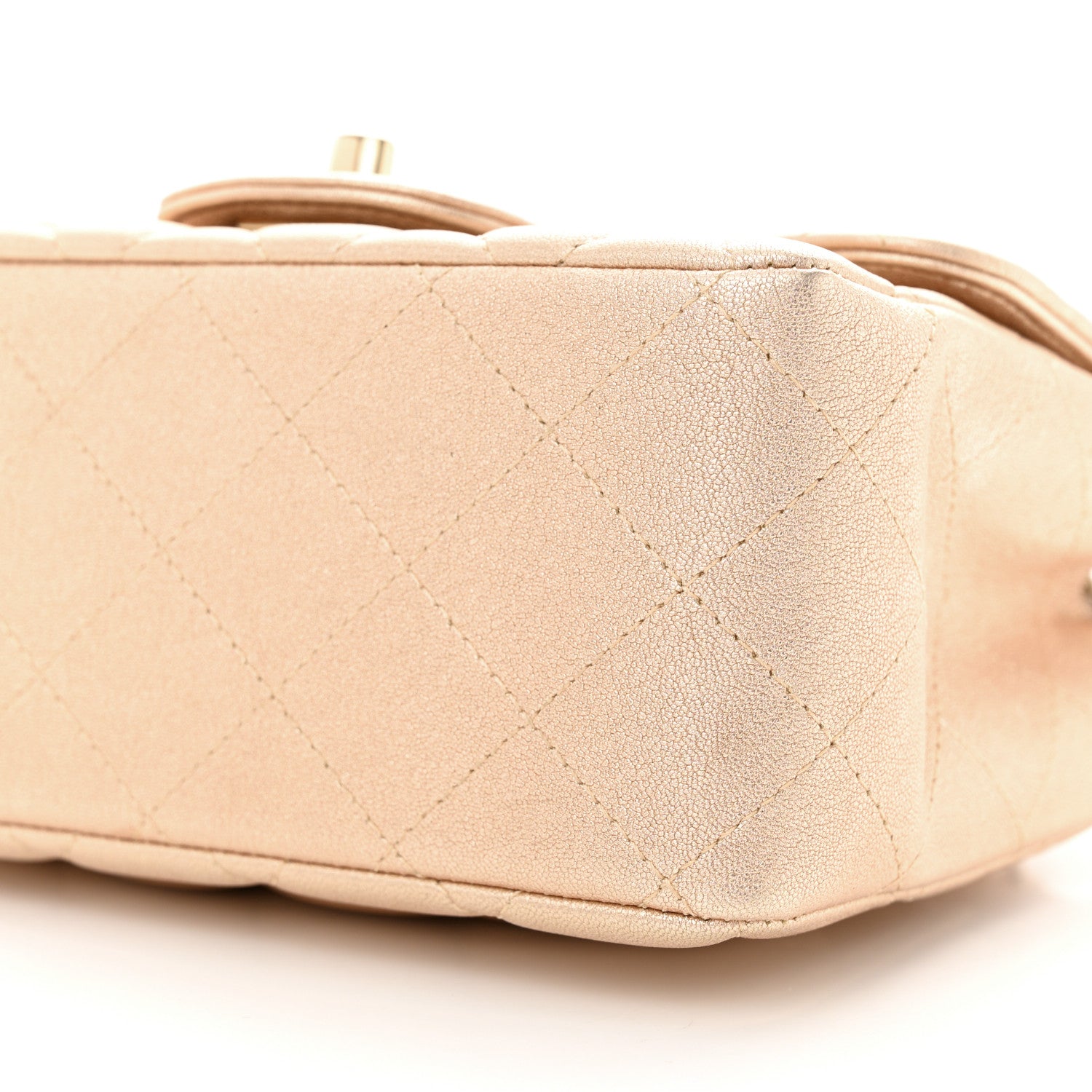 Chanel Metallic Lambskin Quilted Mini Square Flap Gold 10 of 10