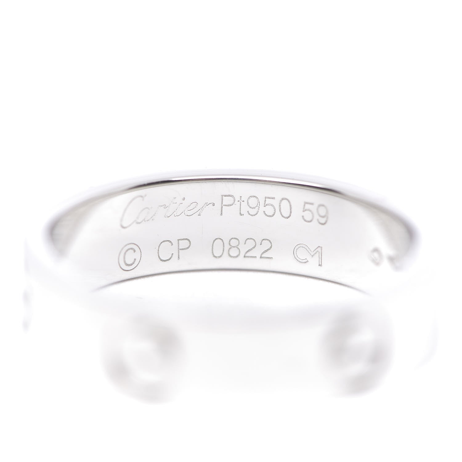 Cartier Platinum 5.5mm LOVE Ring 59 8.75 4 of 5
