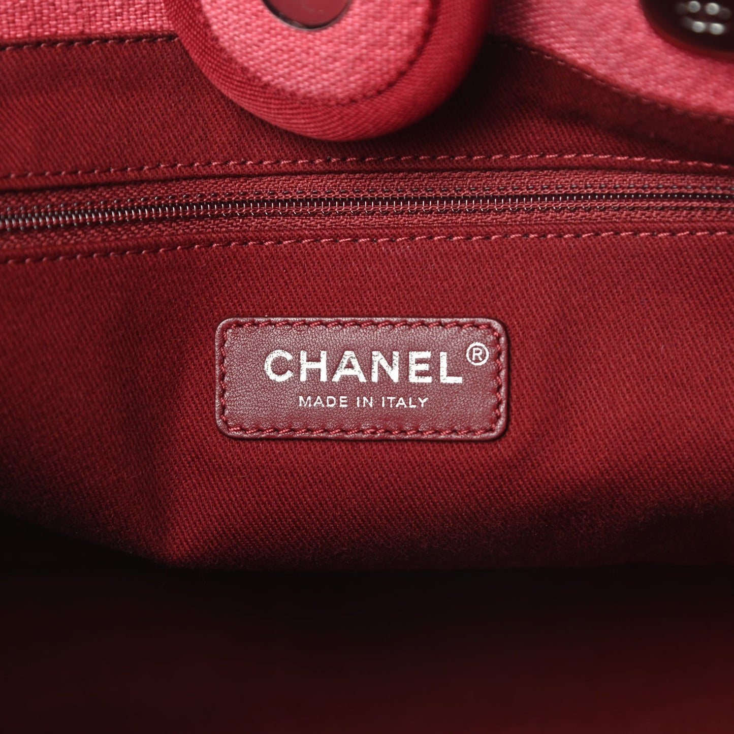 Canvas Small Deauville Tote Red