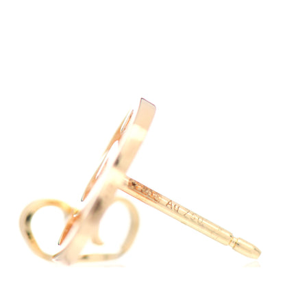 Gucci 18K Yellow Gold GG Tissue Stud Earrings 5 of 6