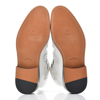 Givenchy Calfskin Studded Prue Buckle Booties 38 White 5 of 11