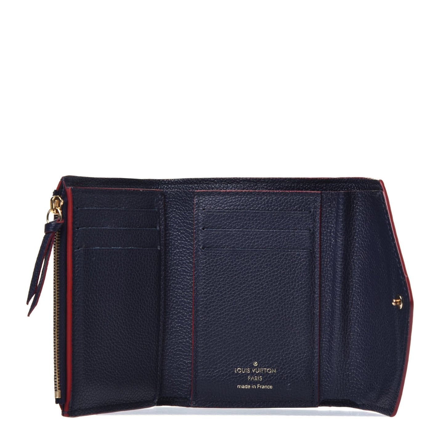 Empreinte Victorine Wallet Marine Rouge