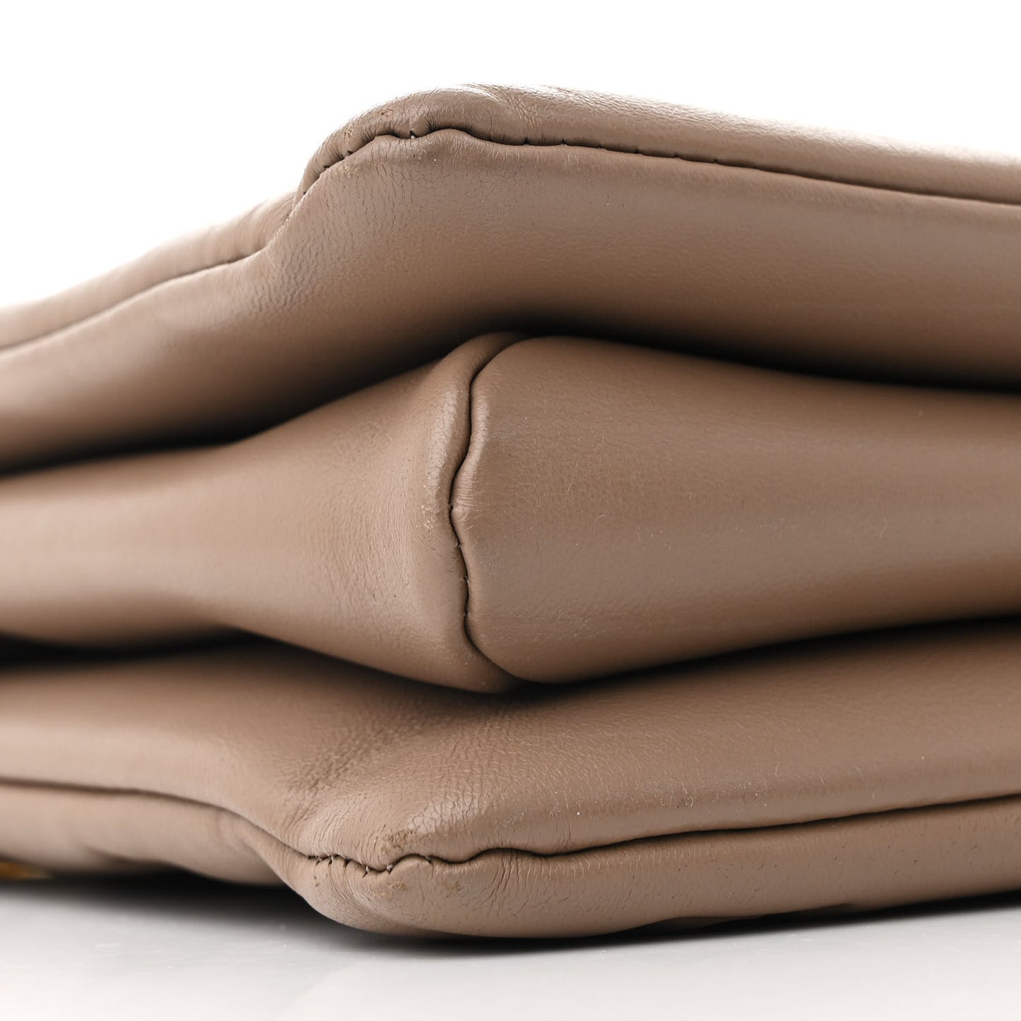 Lambskin Embossed Monogram Coussin MM Taupe