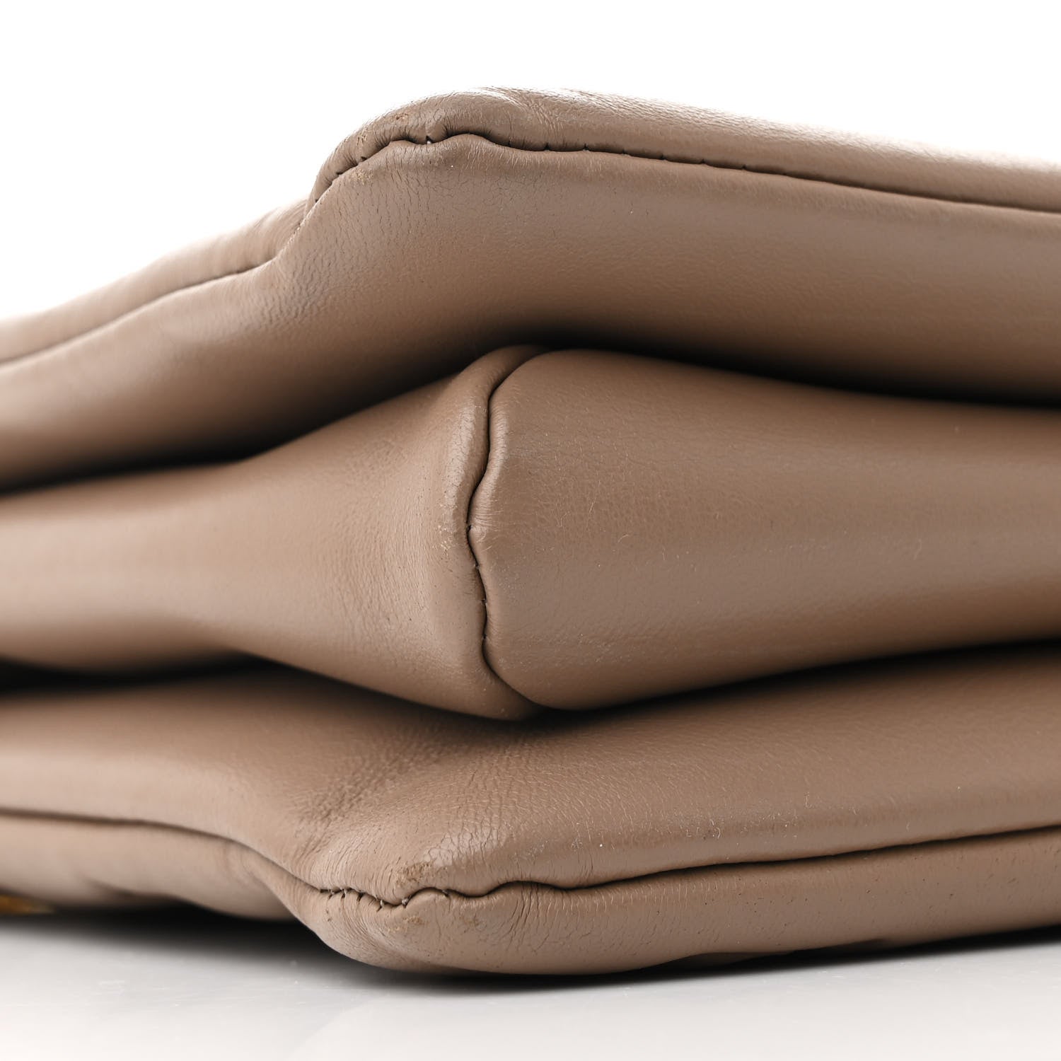 Louis Vuitton Lambskin Embossed Monogram Coussin MM Taupe 10 of 11