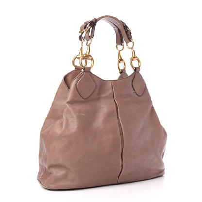 Gucci Calfskin Soft Icon Tote Pink Tan 3 of 16