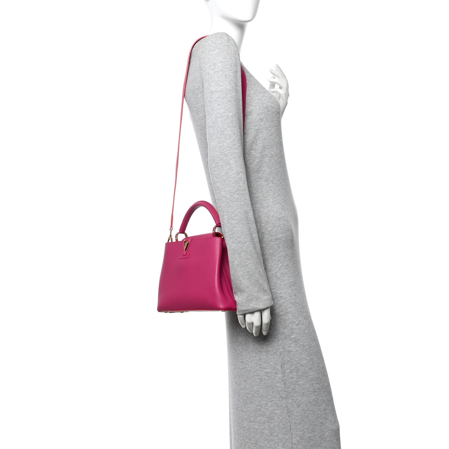 Louis Vuitton Taurillon Capucines BB Hibiscus Poppy 2 of 9