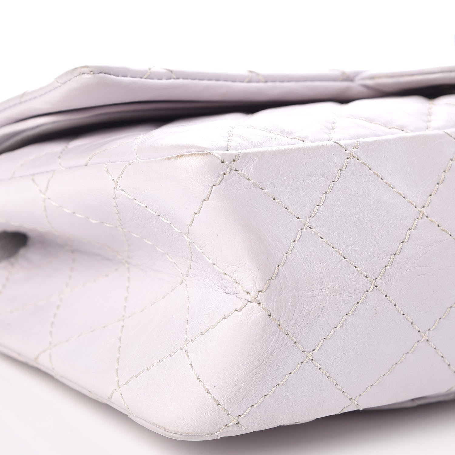 Chanel Aged Calfskin Quilted 2.55 Reissue 225 Flap Light Grey 11 of 16