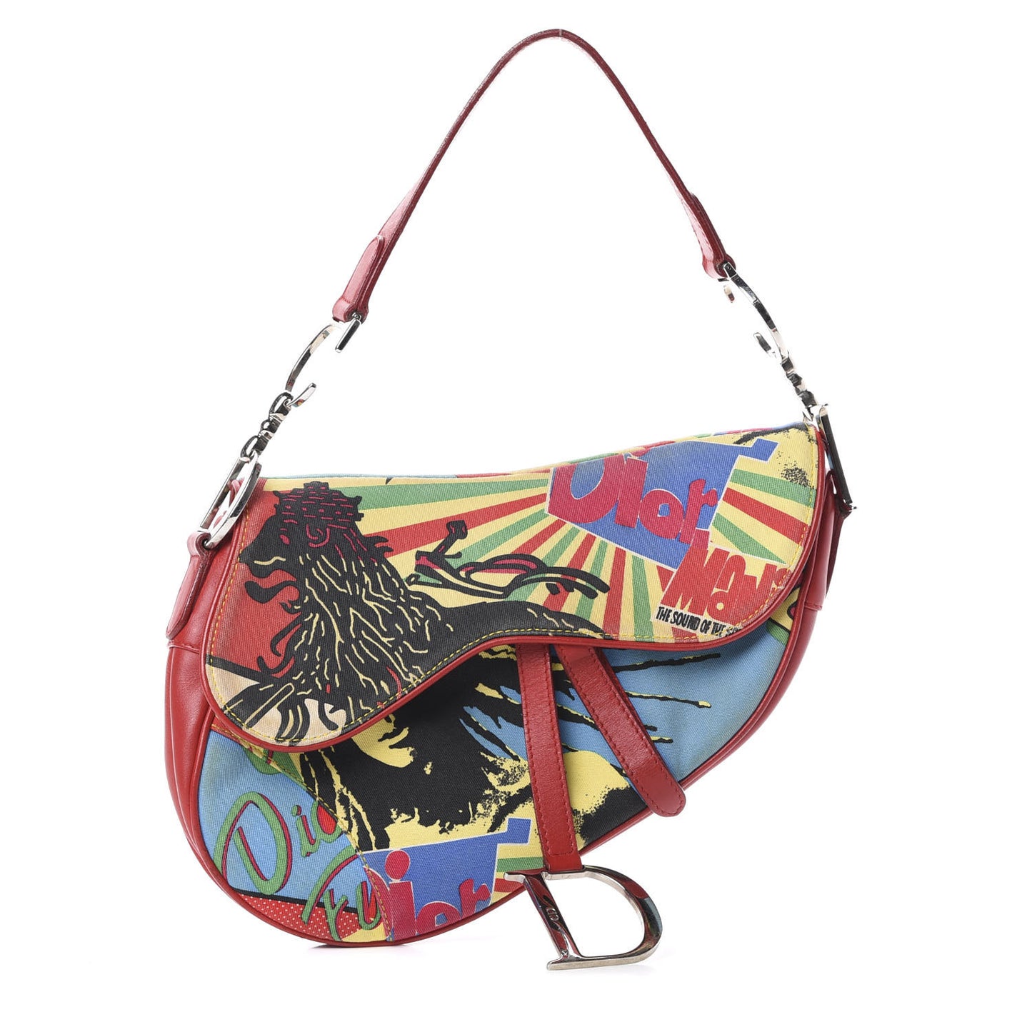 Canvas Bob Marley Saddle Bag Multicolor