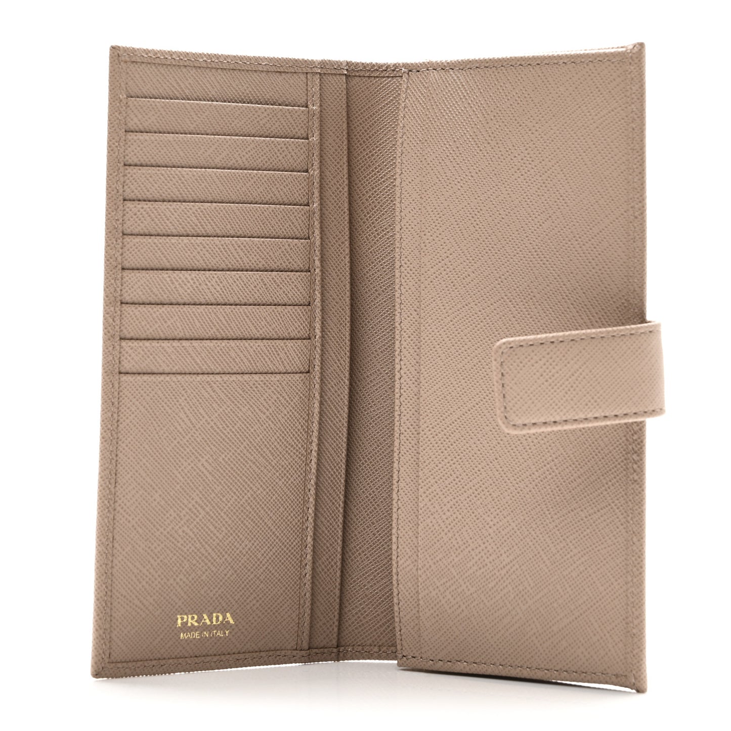 Saffiano Metal Large Wallet Powder Pink