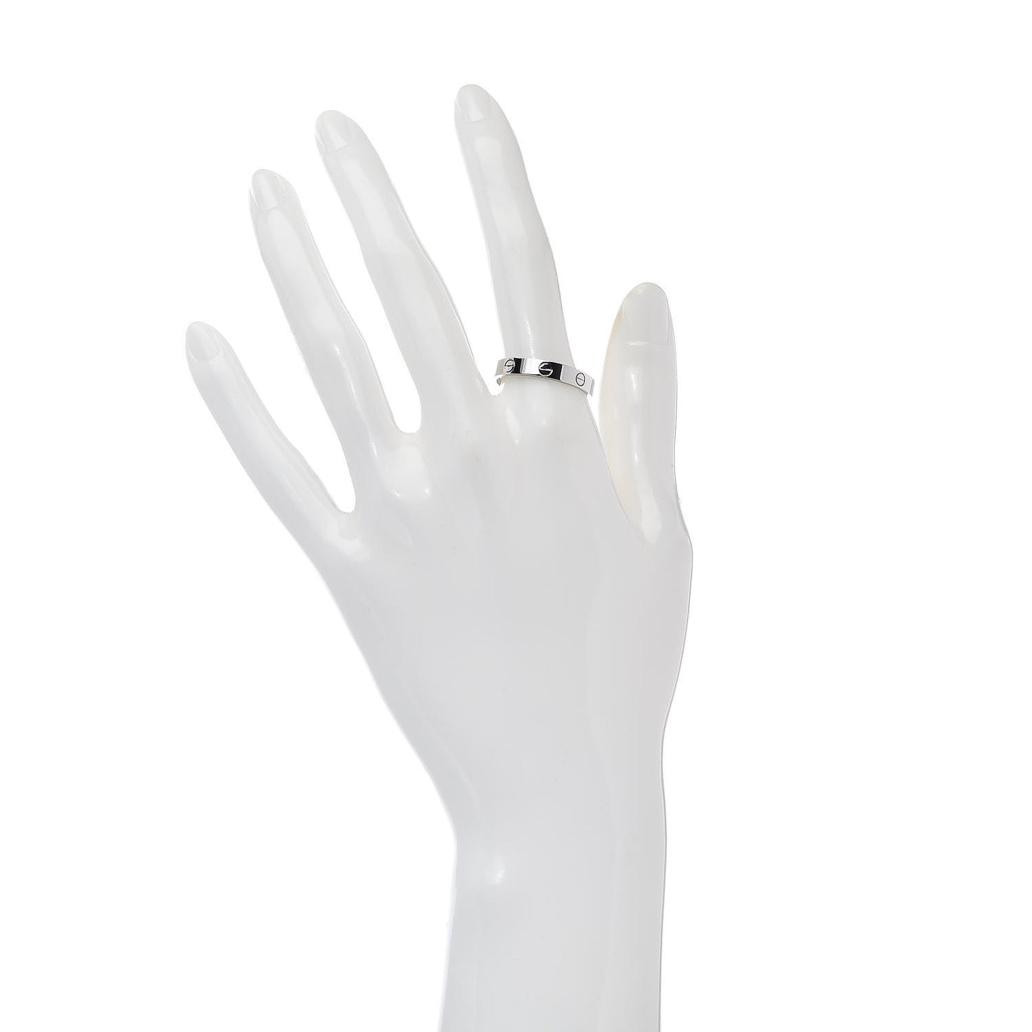 18K White Gold 3.5mm LOVE Wedding Band Ring 60 9.25
