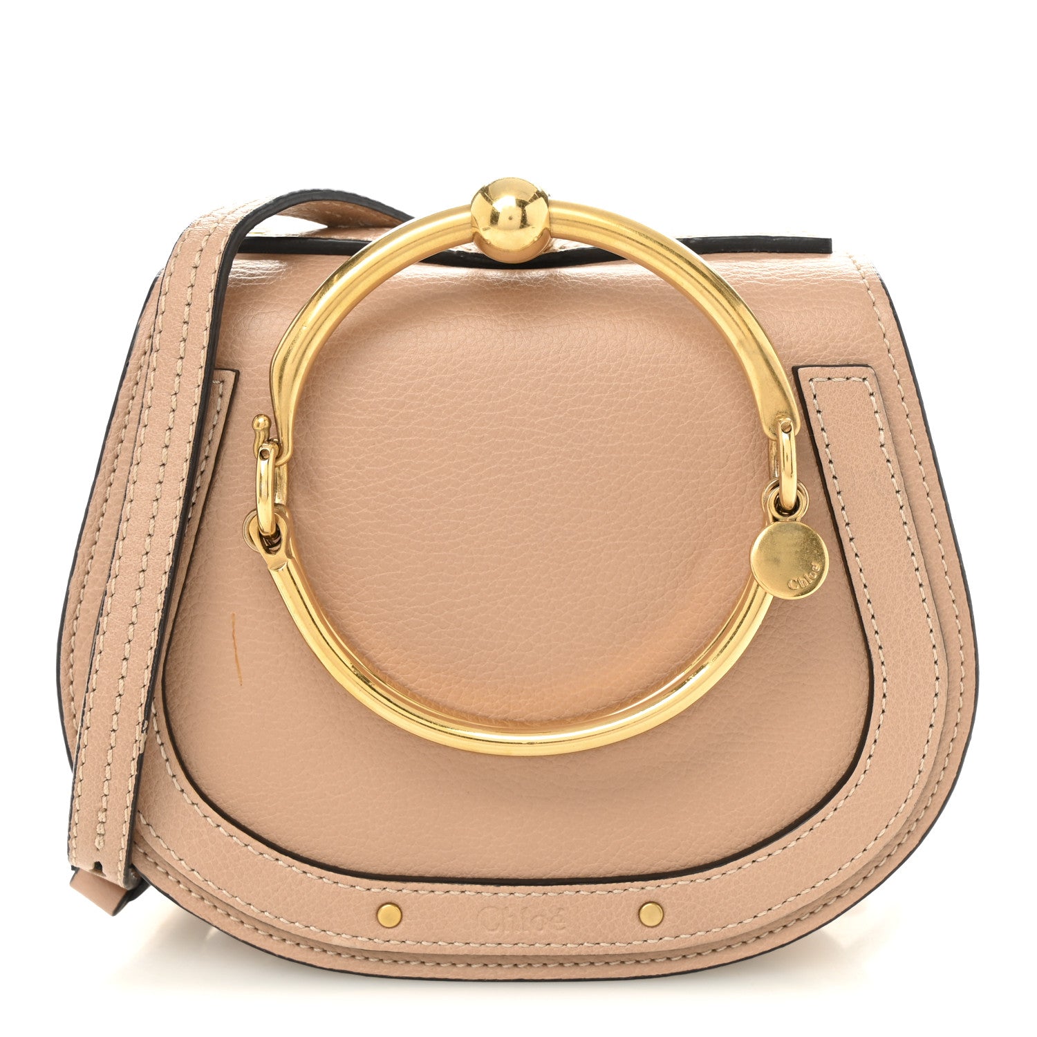 Chloe Calfskin Suede Small Nile Bracelet Bag Biscotti Beige 1 of 12