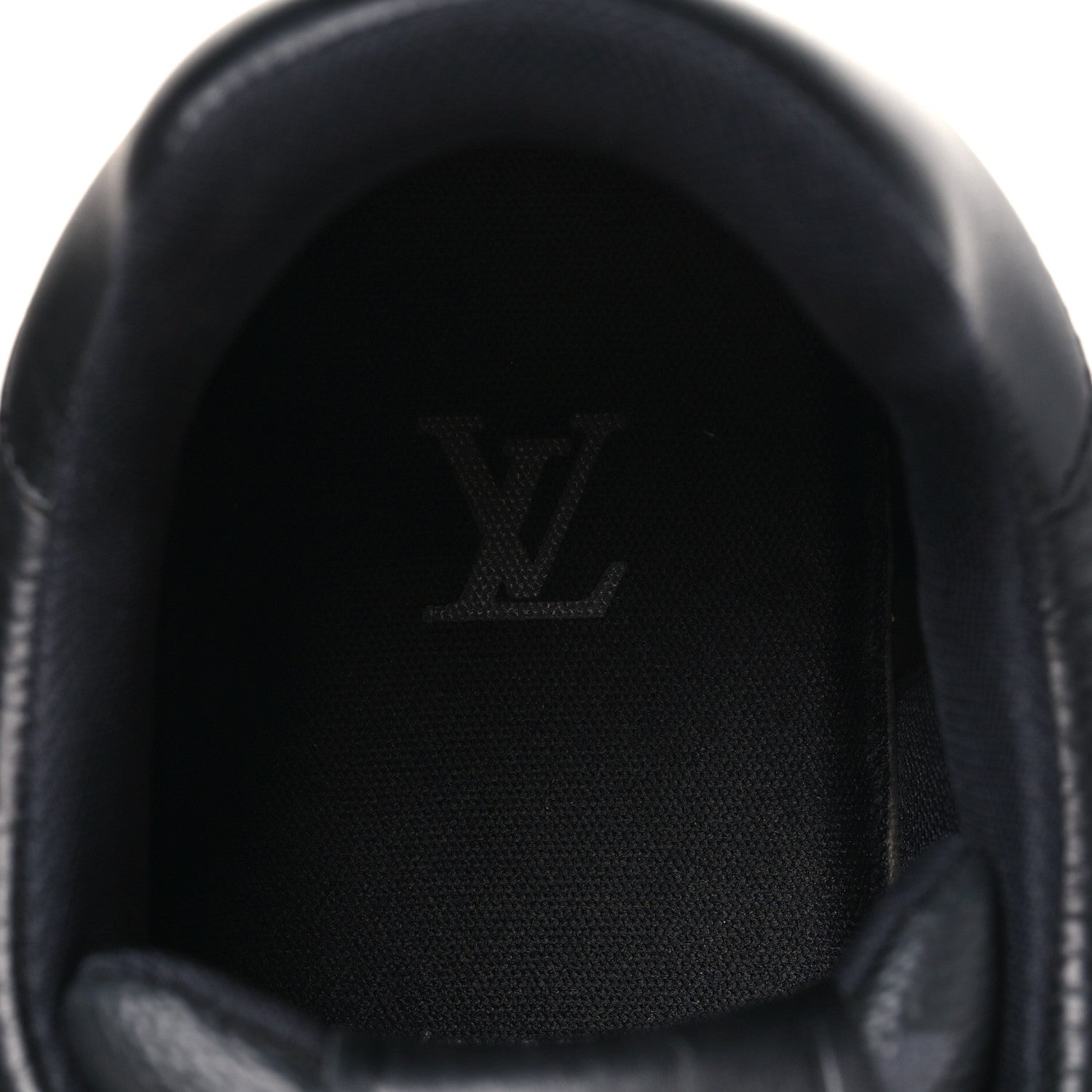 Louis Vuitton Calfskin Monogram Eclipse Mens LV Trainer Sneakers 10 Black 8 of 10