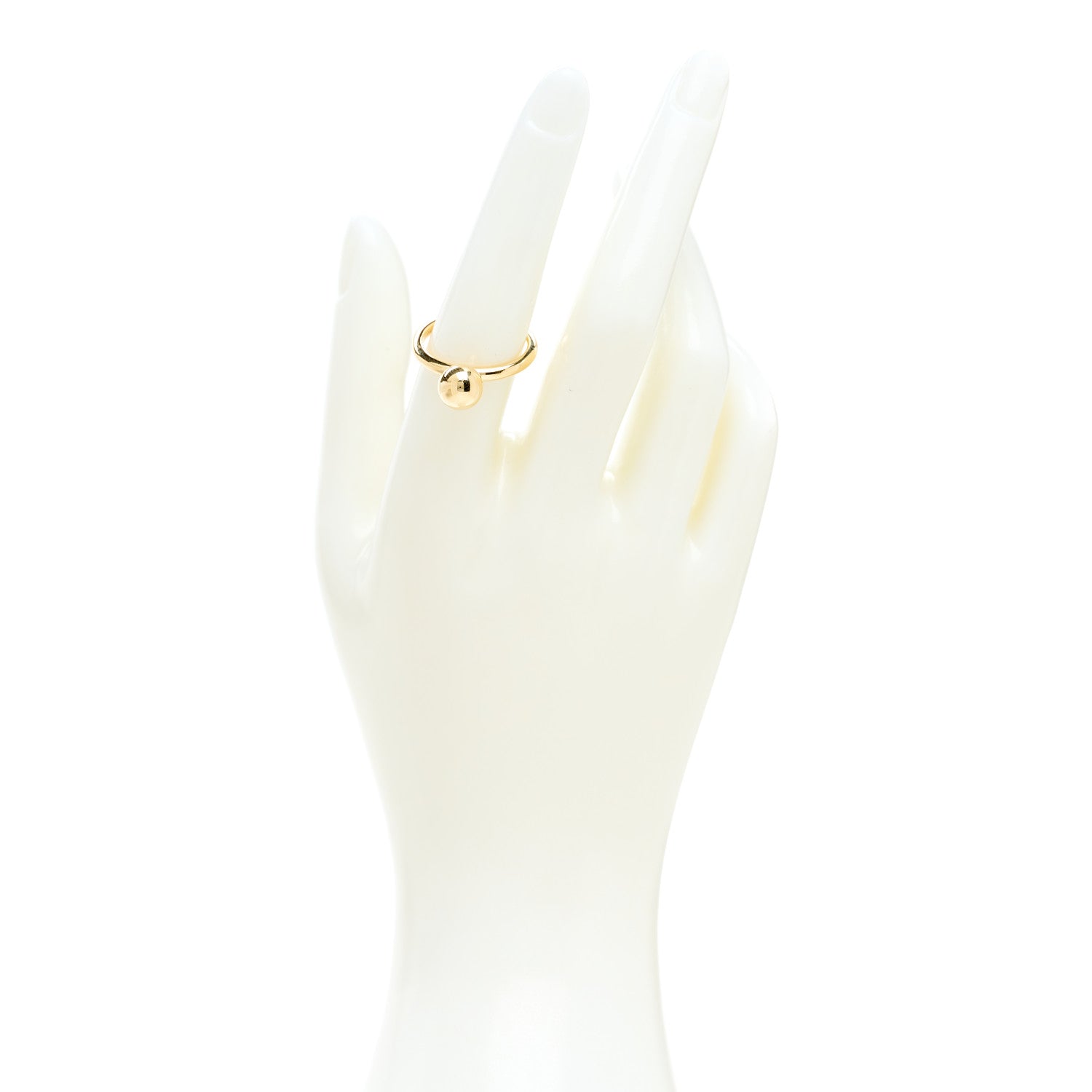 Tiffany 18K Yellow Gold 8mm Hardwear Ball Ring 54 7 2 of 8