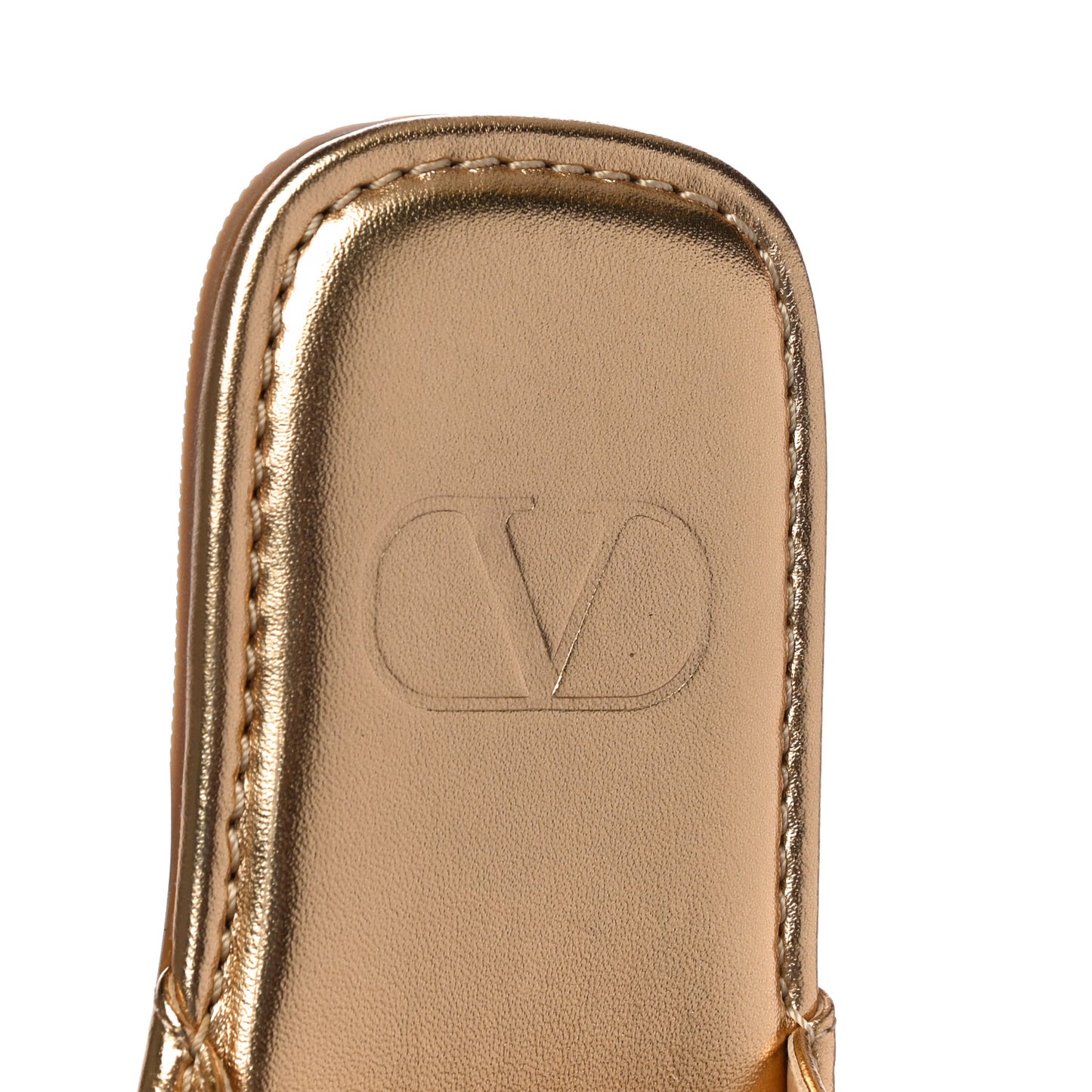 Metallic Nappa Roman Stud Slippers 36.5 Antique Brass