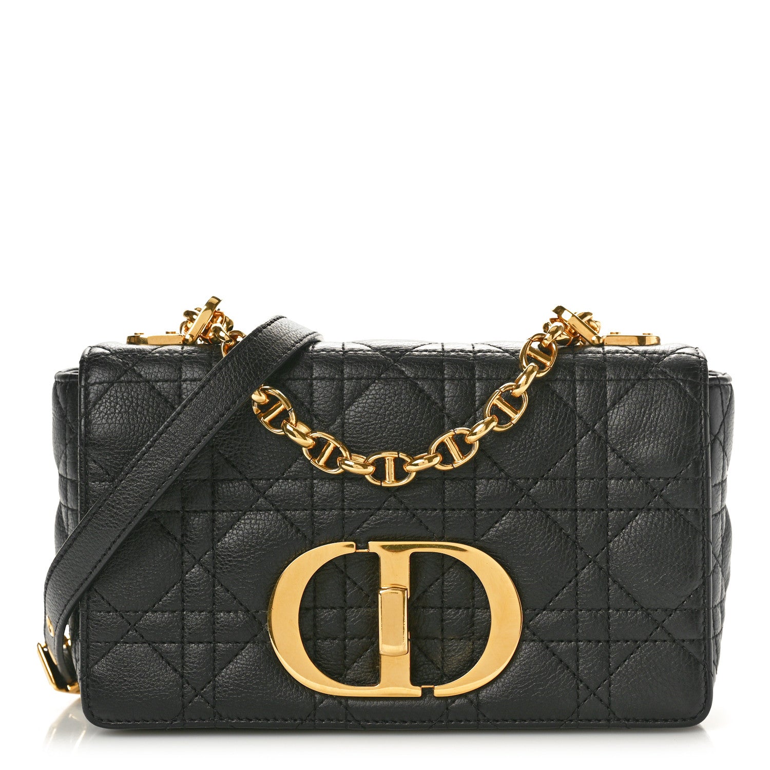 Christian Dior Calfskin Cannage Small Caro Bag Black 1 of 10