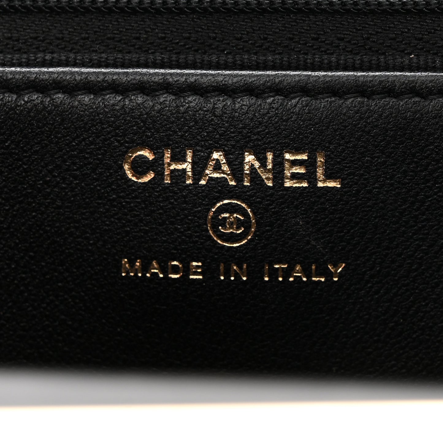 Lambskin Quilted Top Handle Wallet On Chain WOC Black