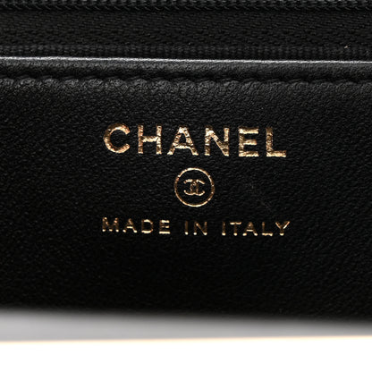 Chanel Lambskin Quilted Top Handle Wallet On Chain WOC Black 6 of 10