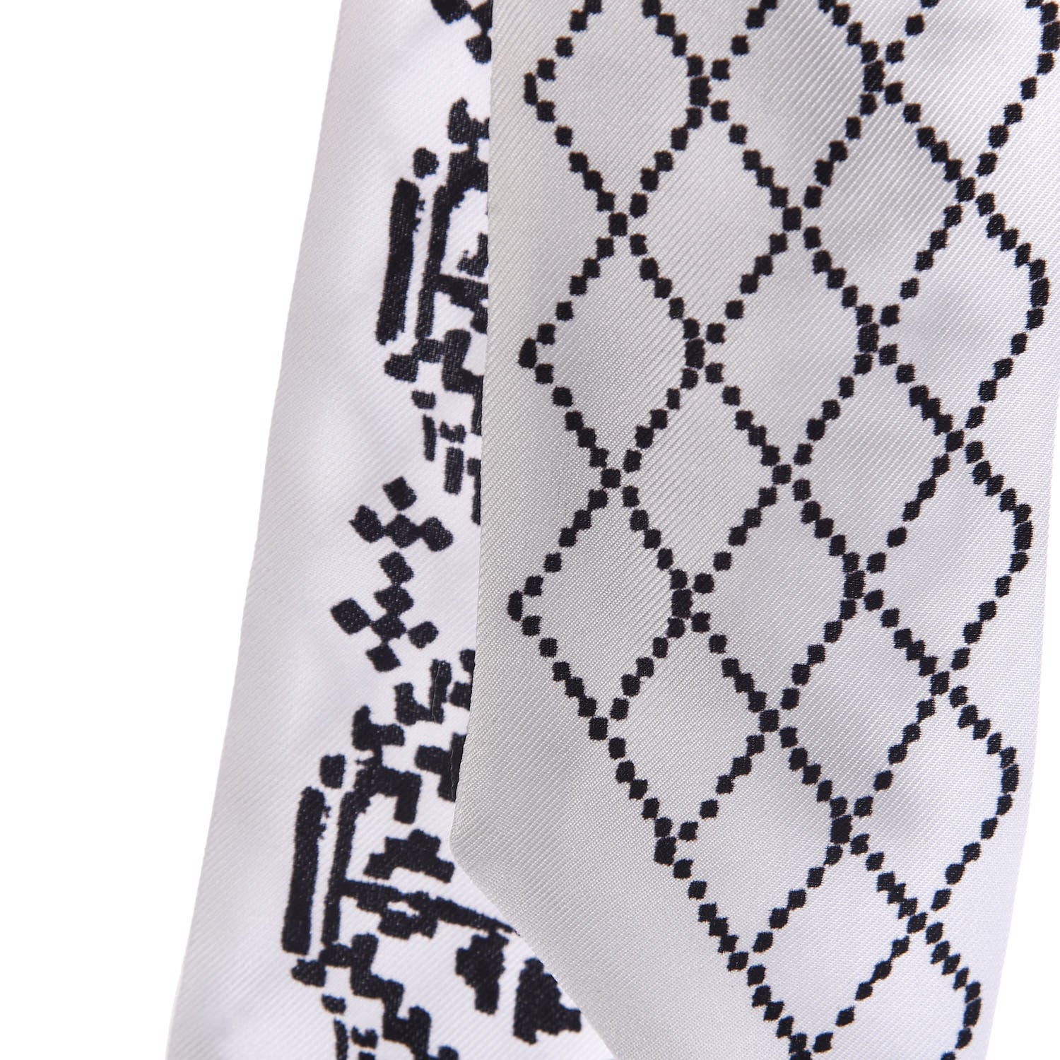 Chanel Silk CC Slim Bandeau Scarf White 5 of 5