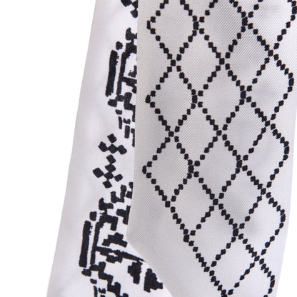 Chanel Silk CC Slim Bandeau Scarf White 5 of 5